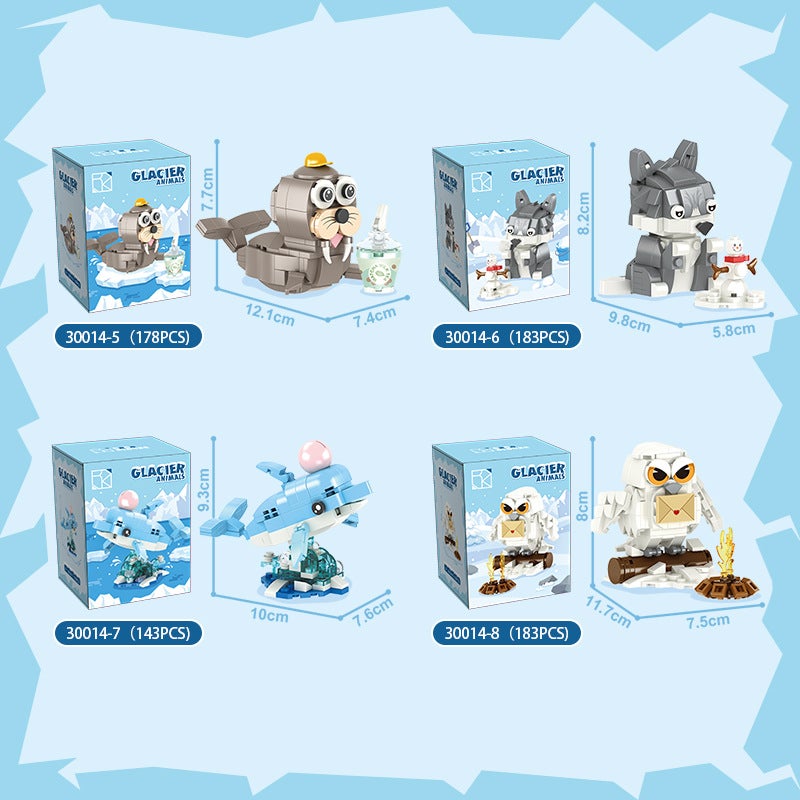 Hsanhe Hengsanhe Mini Particle Building Block Assembly Toys 30014 Cartoon Animal Series Delivery - Image 5